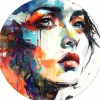 Aludibondbild WOMAN FACE