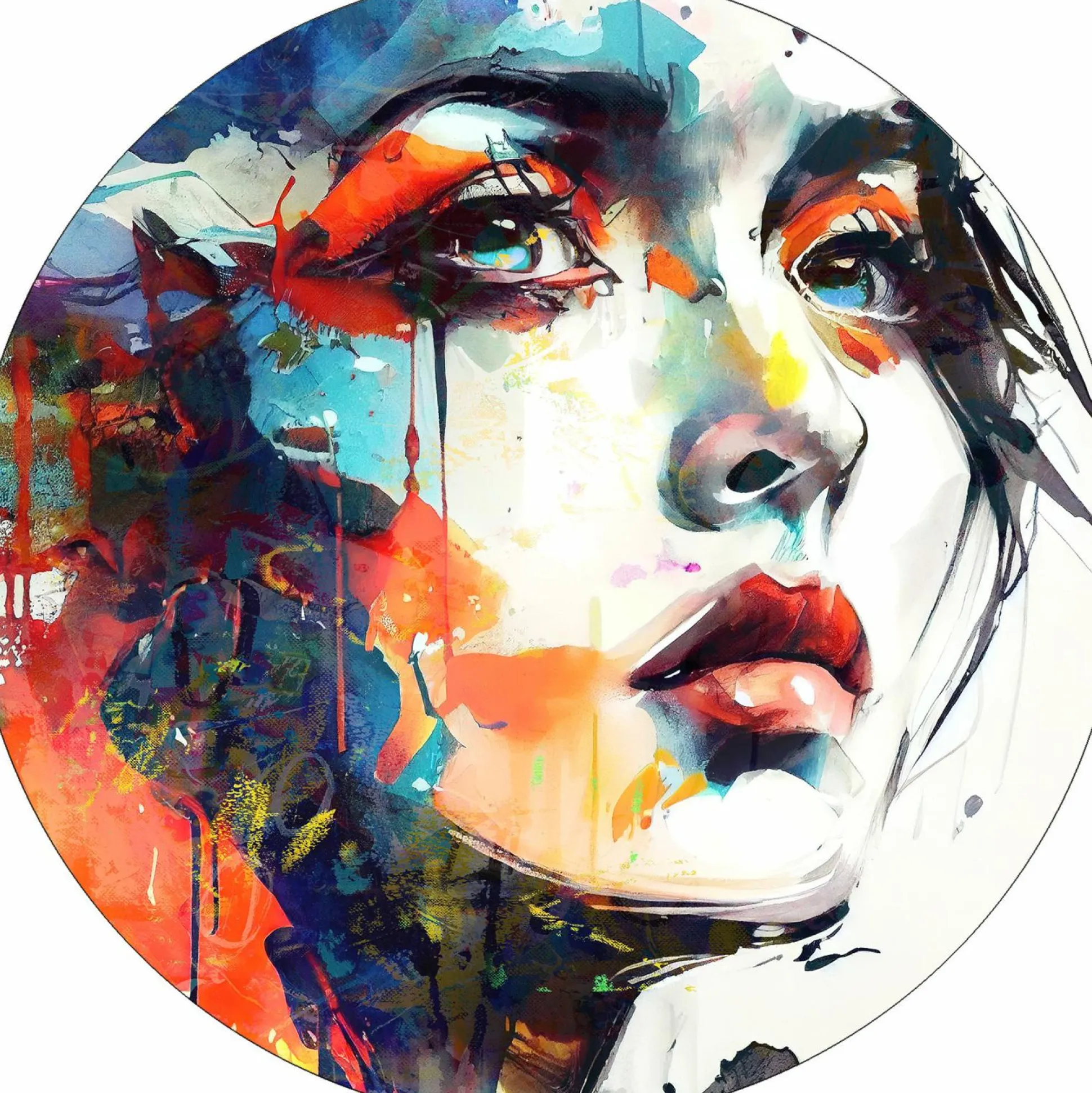 Aludibondbild WOMAN FACE