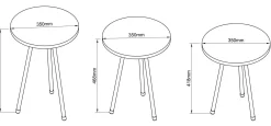 Beistelltisch 3er Set MIROLA