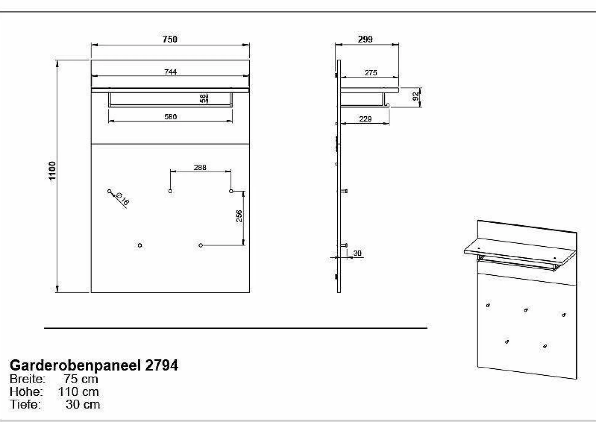 Garderobe FREMONT