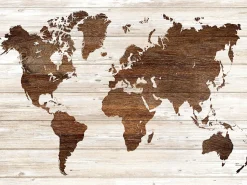 Keilrahmenbild WORLDMAP ON
