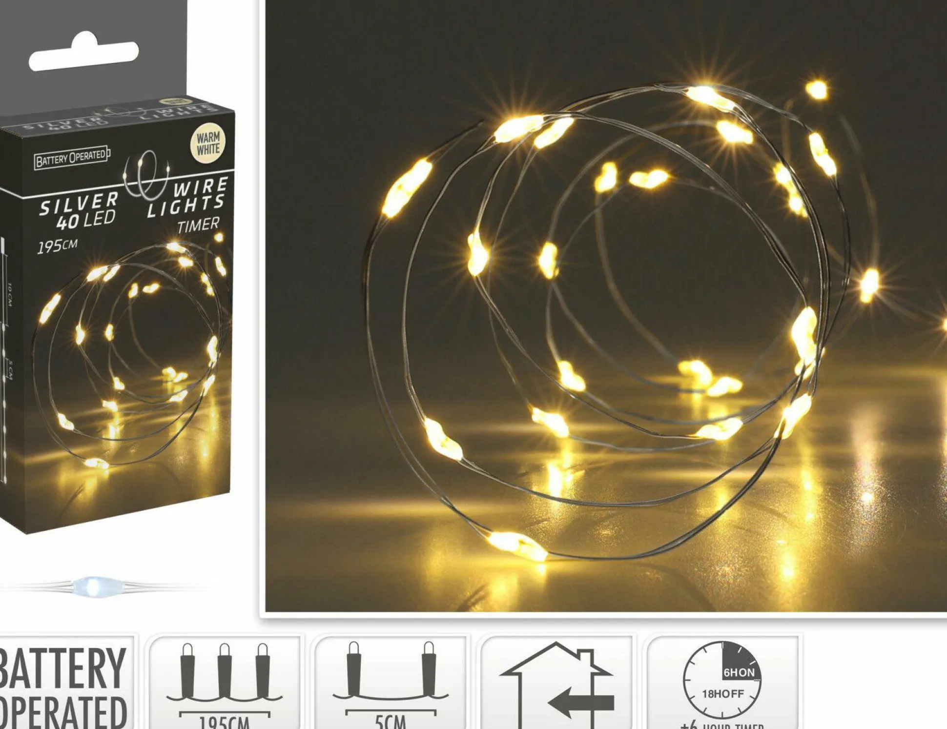 Lichterkette DRAHT 40 LED