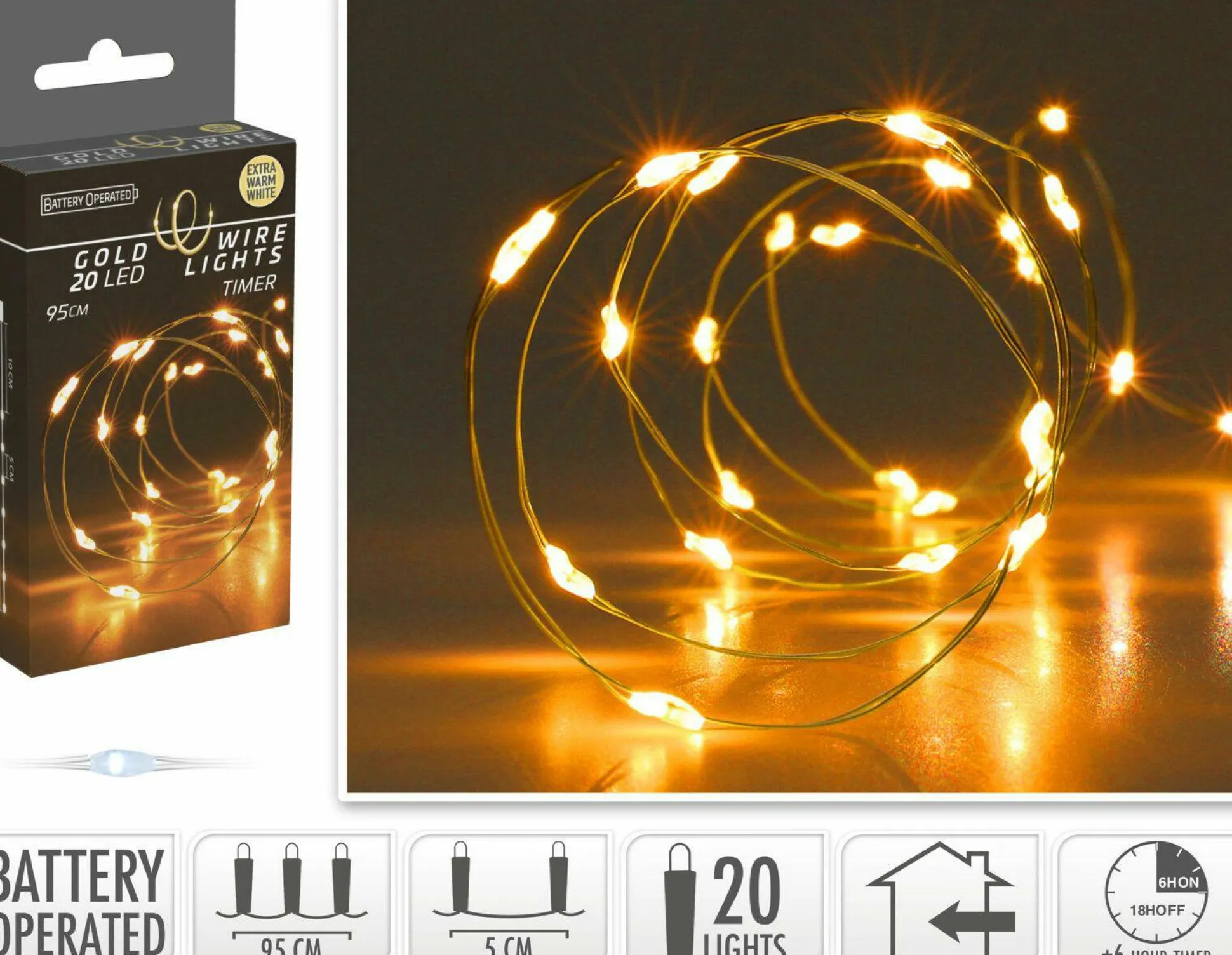 Lichterkette DRAHT 20 LED