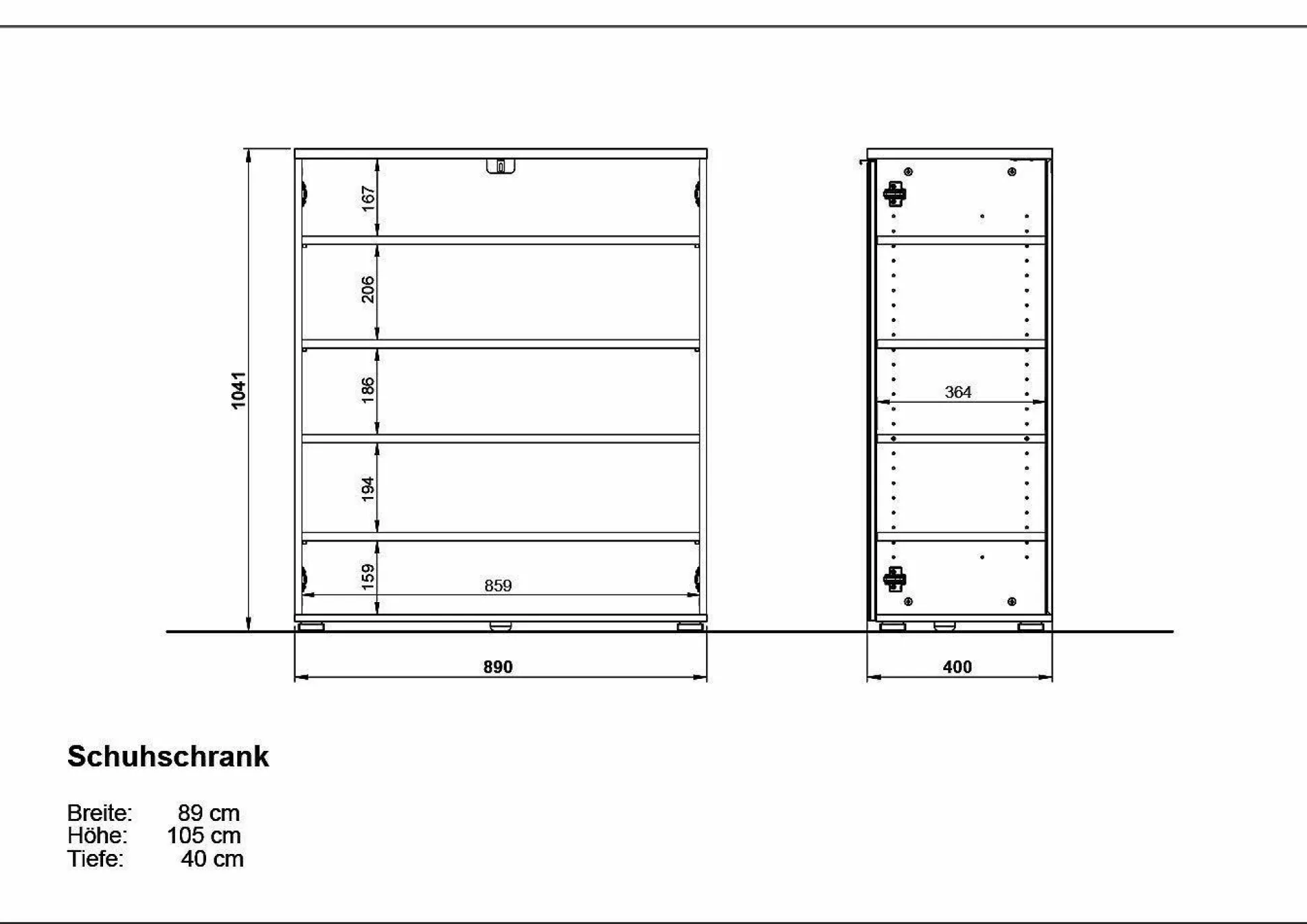 Schuhschrank TELDE