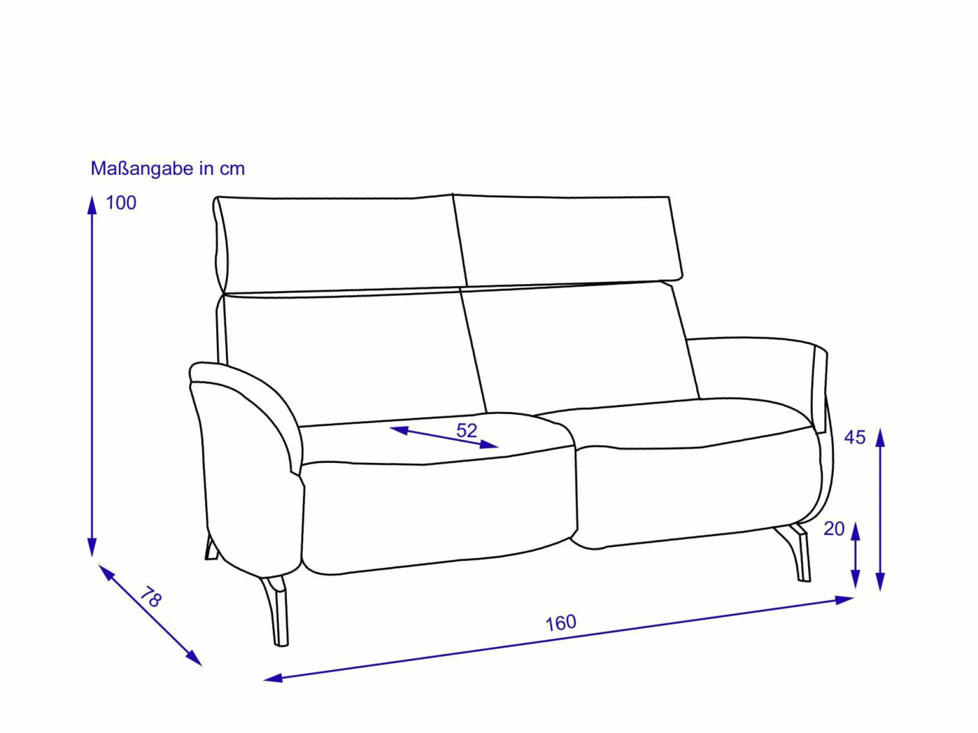 Sofa 2,5 Sitzer himolla 4170