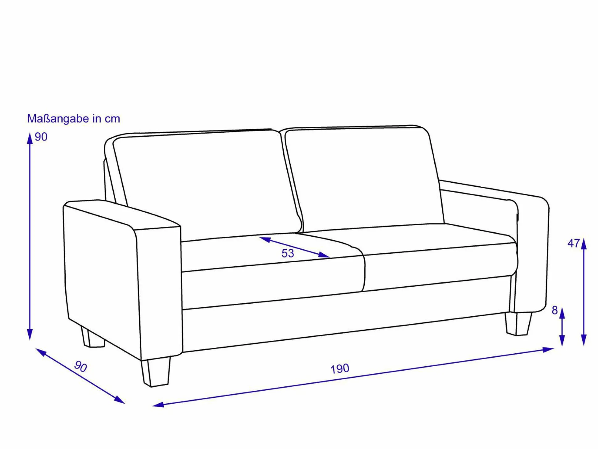 Sofa 3 Sitzer vito BUDDY
