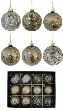 Weihnachtskugel GRAU