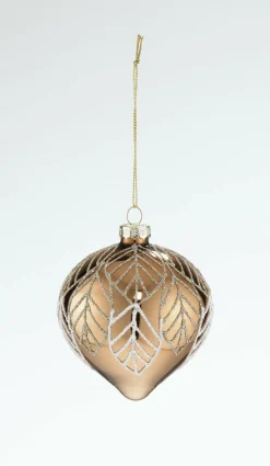 Weihnachtskugel Zwiebel gold